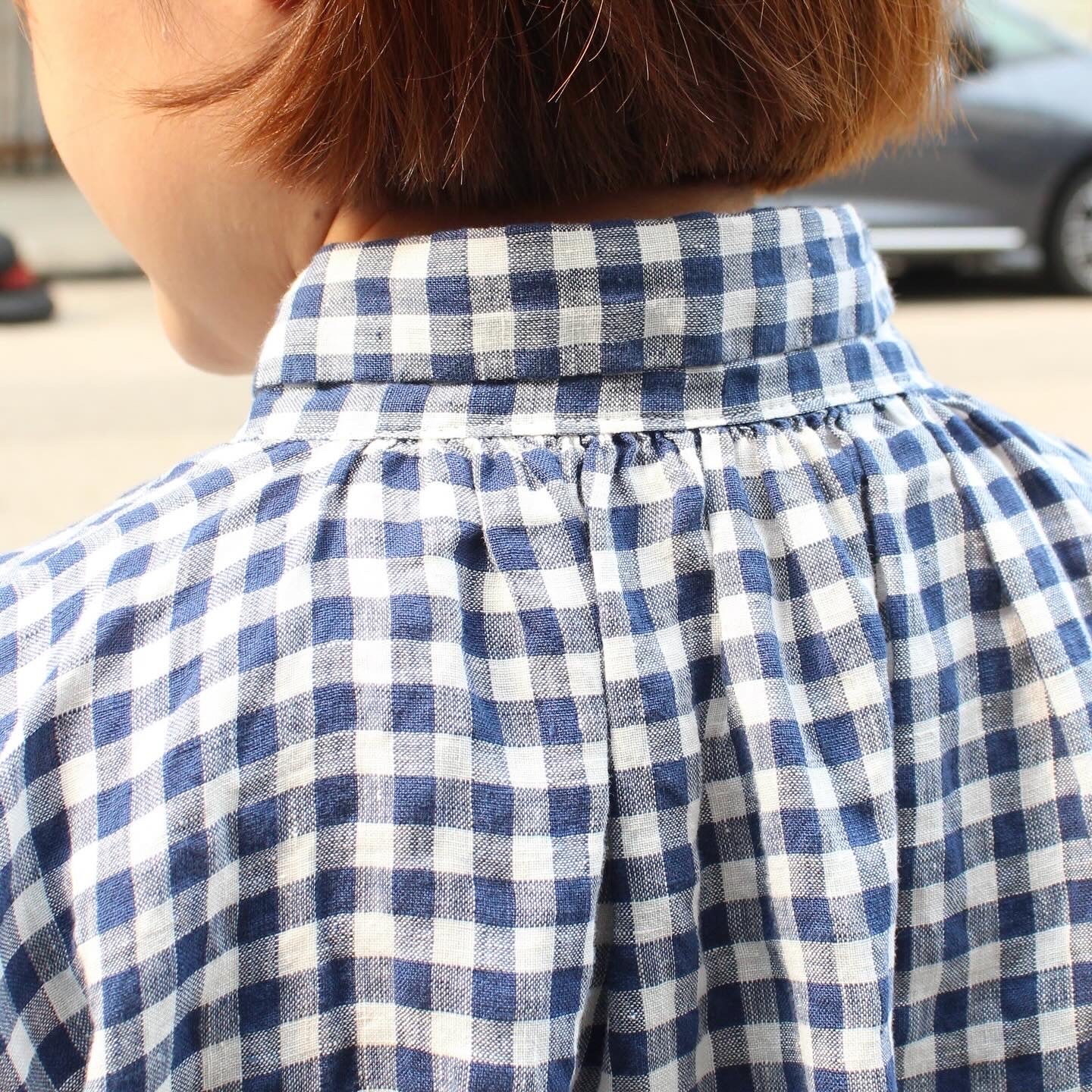 Brocante -
Check Linen Grand Shirt