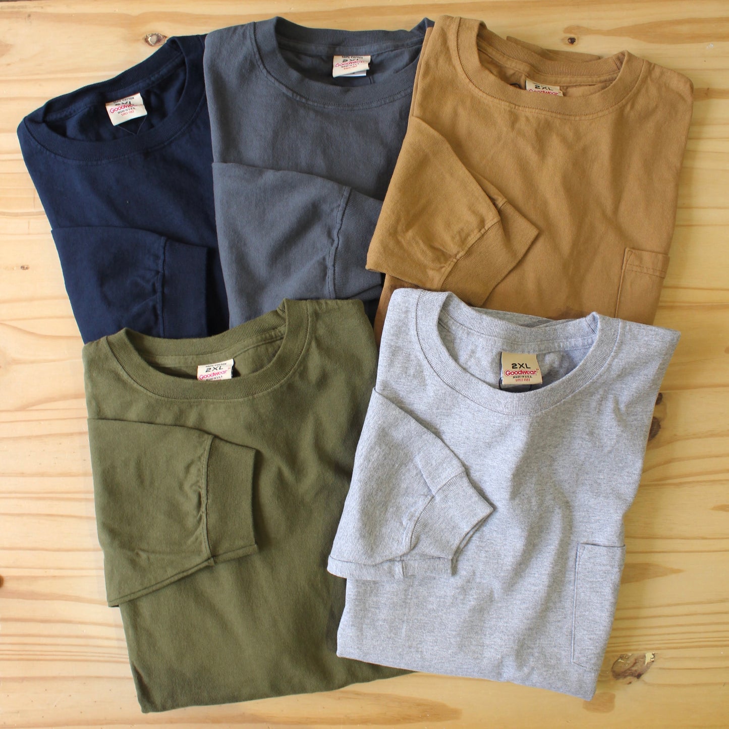 GOODWEAR (日版) - L/S POCKET TEE BIG