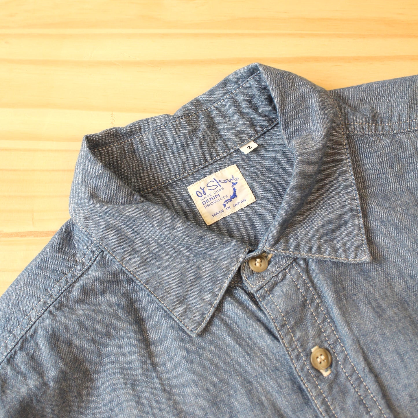 Or Slow - LOOSE FIT S/S CHAMBRAY SHIRT