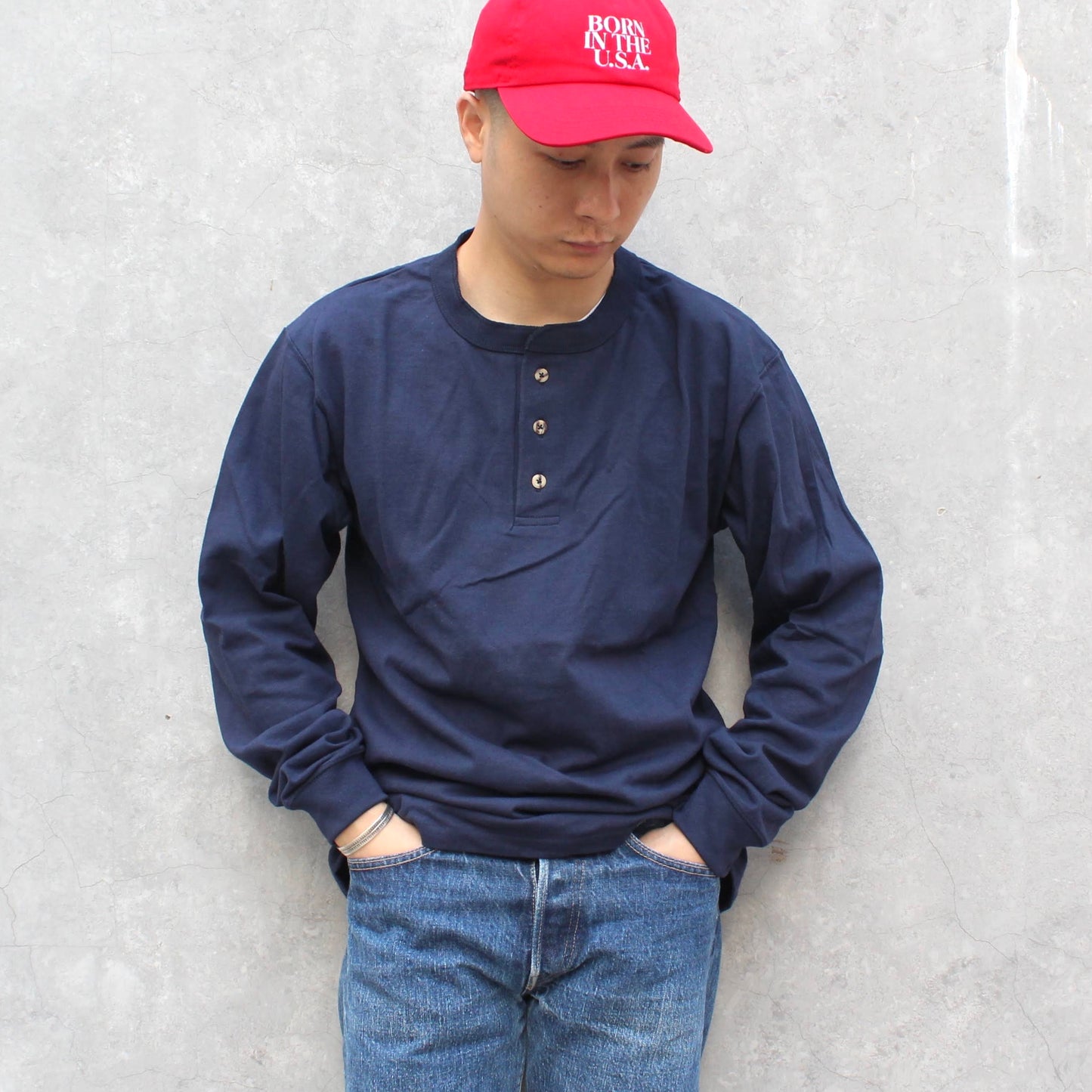 GOODWEAR(美版)- 7.2OZ L/S HENLEY TEE CLASSIC FIT