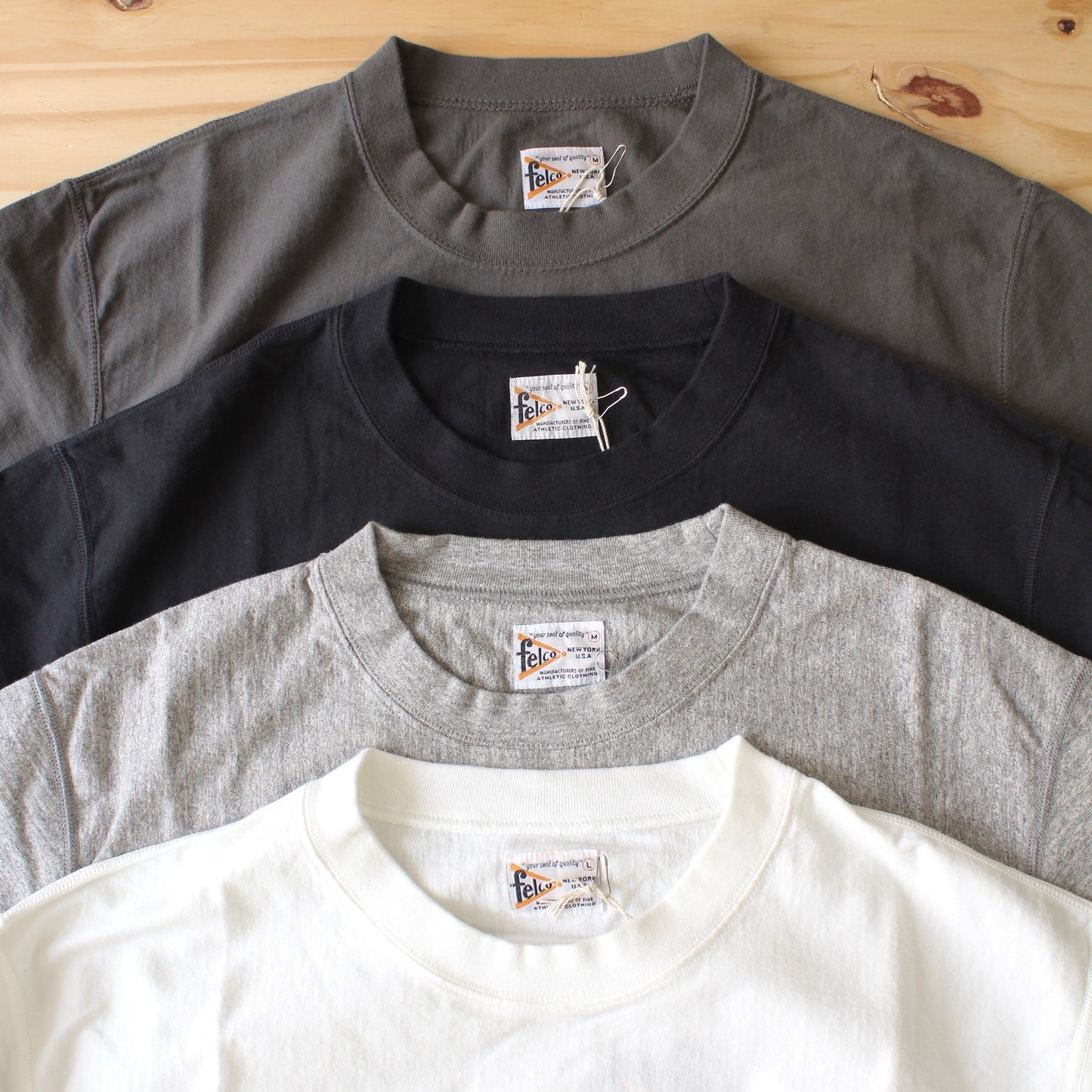 FELCO - 7oz 18SINGLE L/S INVERSE WEAVE POCKET TEE