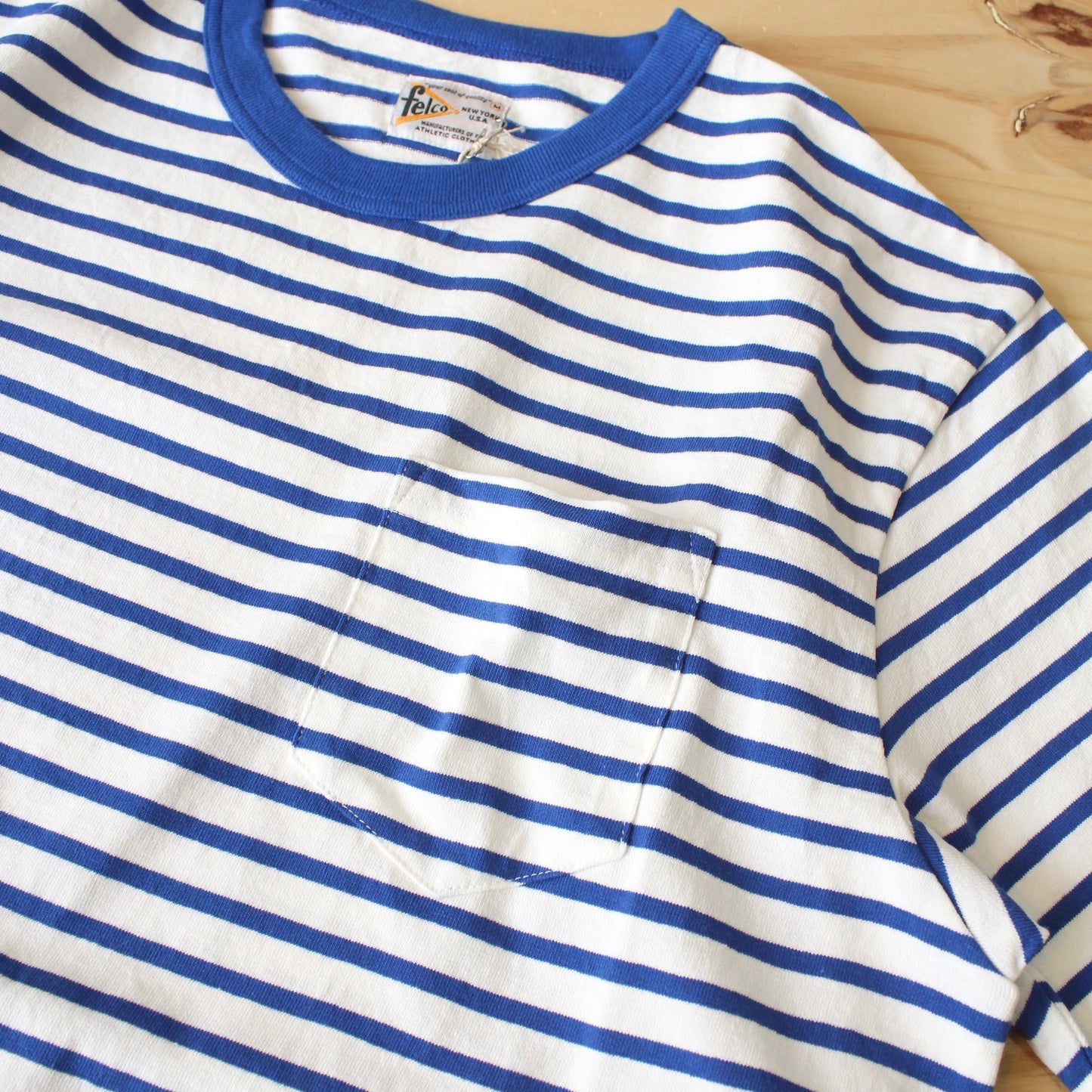FELCO -
S/S AMERICAN VINTAGE STRIPE POCKET TEE