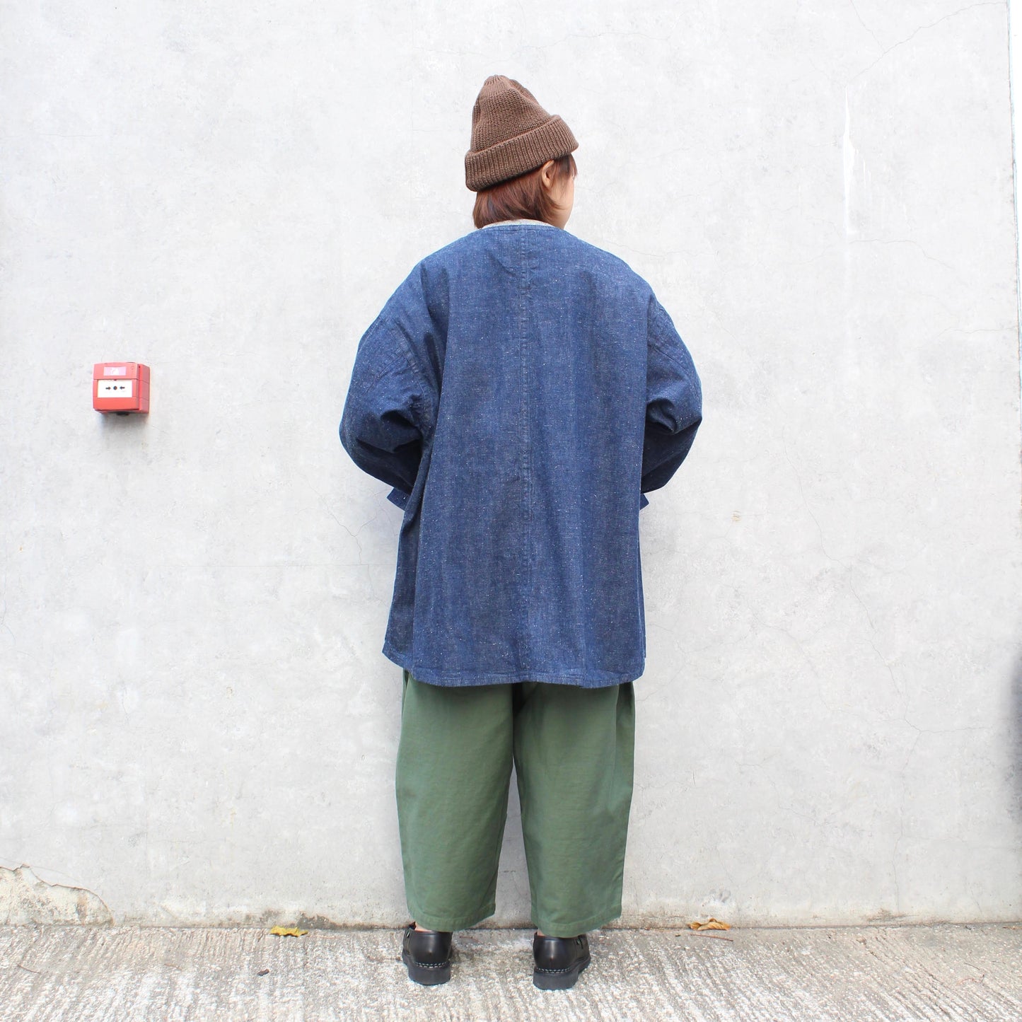 BROOKLYN OVERALL - 
COLLARLESS 9OZ DENIM BLOUSON
