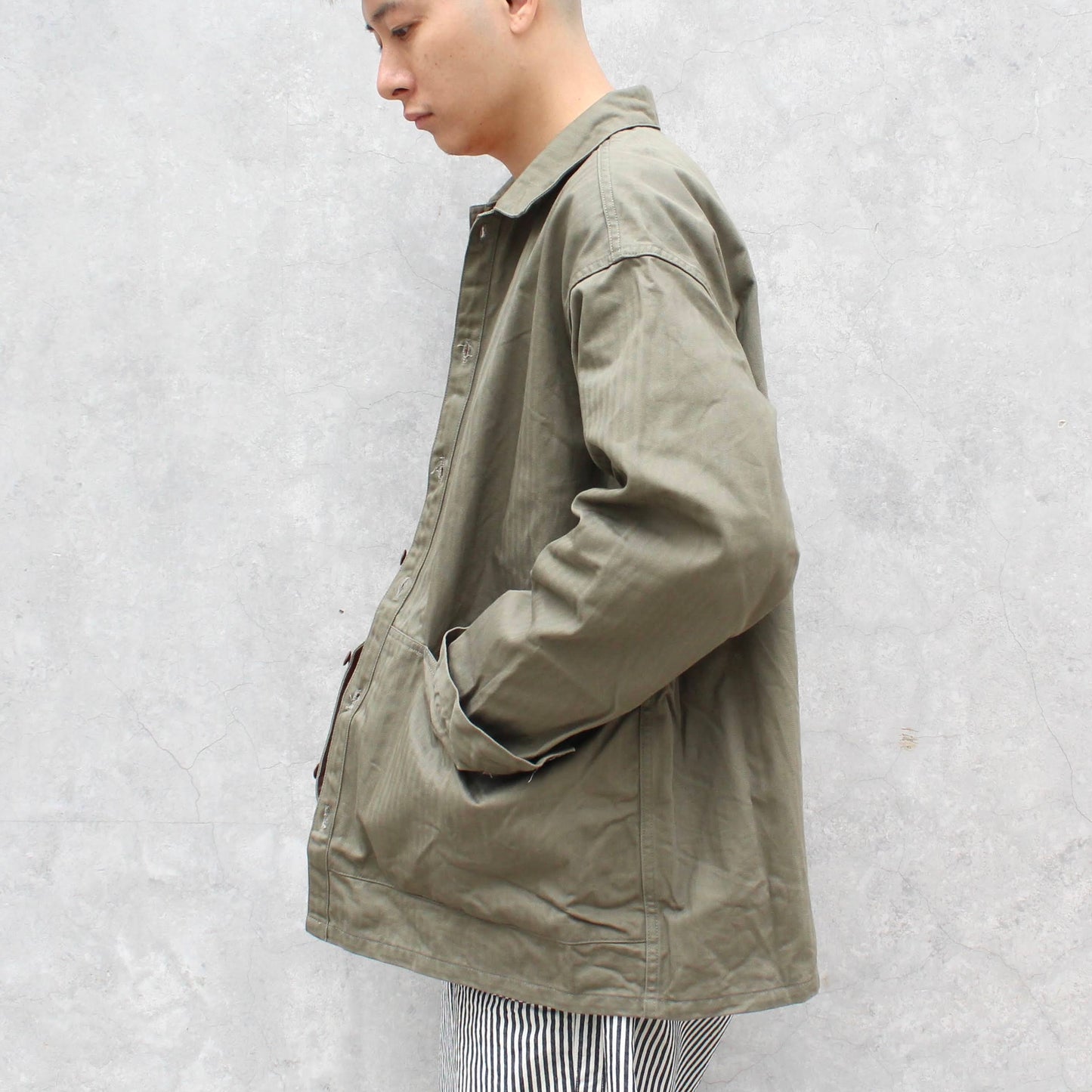 SPELLBOUND -
HERRINGBONE WORKER SHIRT JACKET