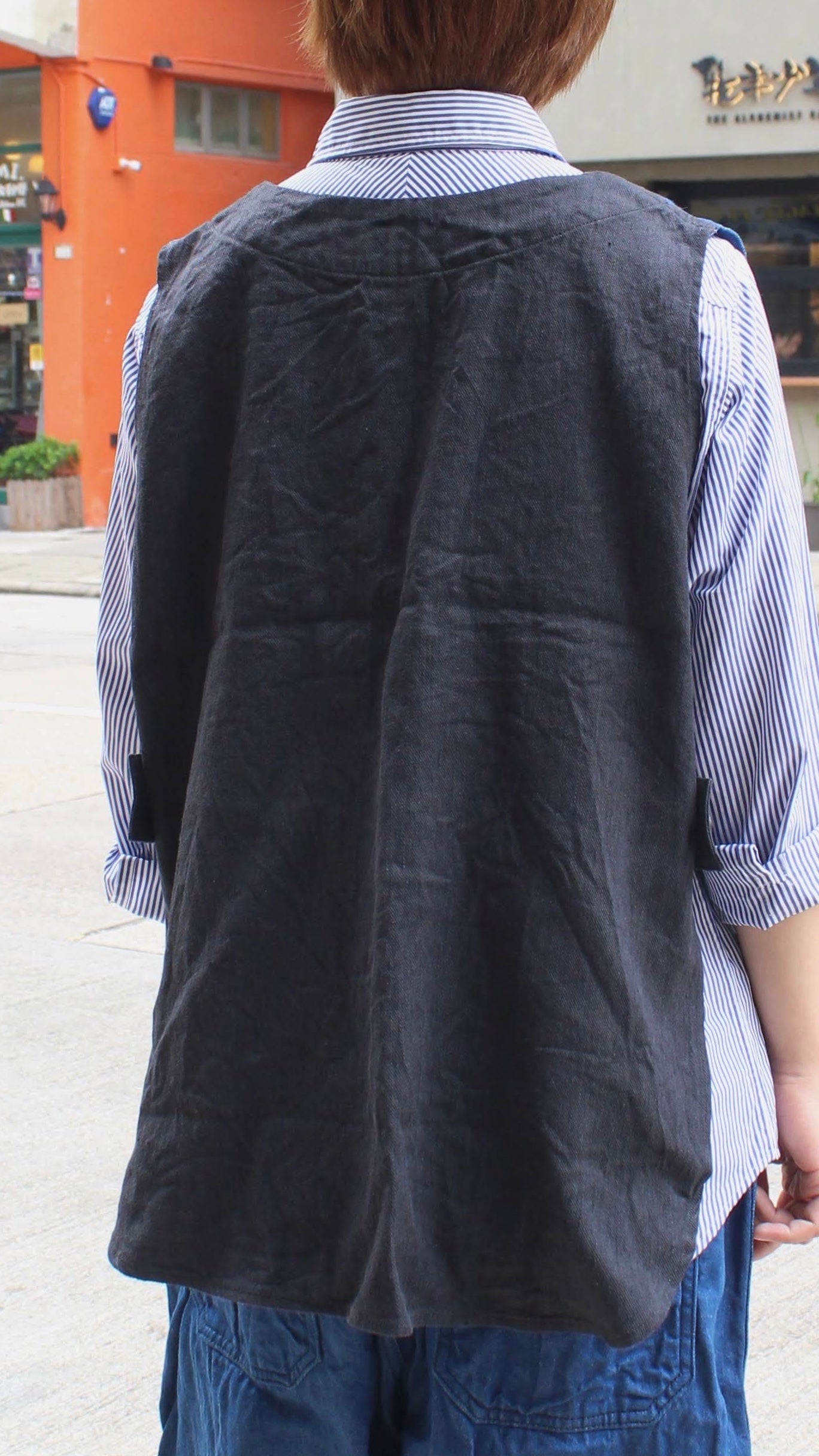 Brocante -
Cotton Linen Denim Vest