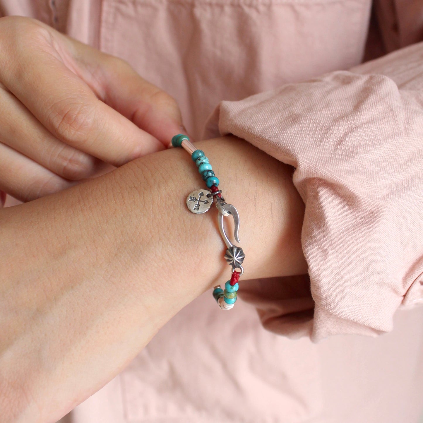 Atease -
SILVER & TURQUOISE BZ BRACELET