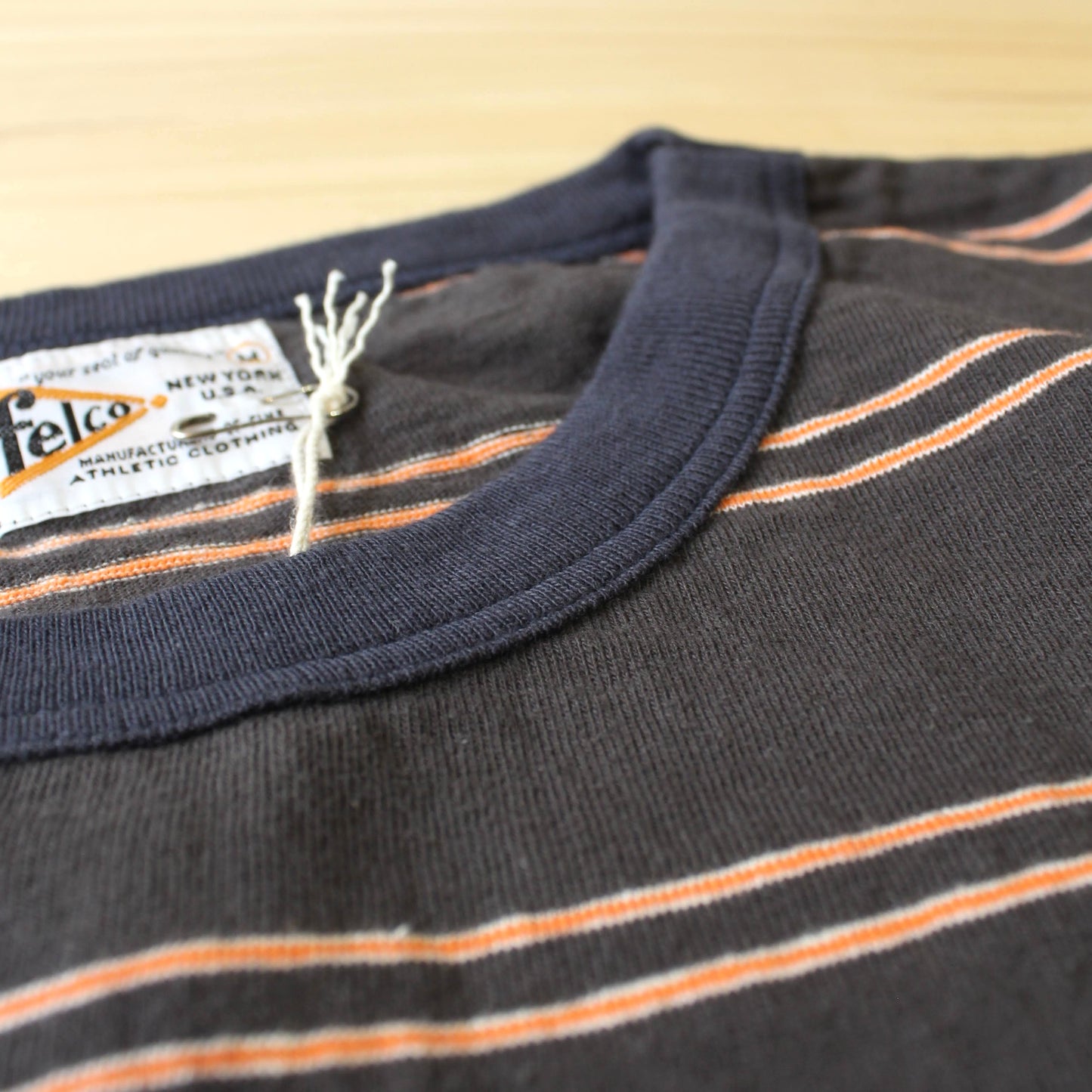 FELCO - AMERICAN VINTAGE STRIPE POCKET TEE (Orange)
