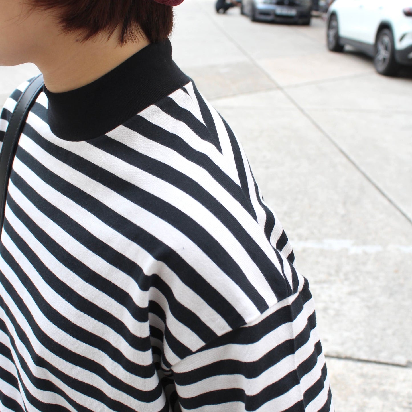 Ordinary Fits -
MOCK NECK BORDER TEE