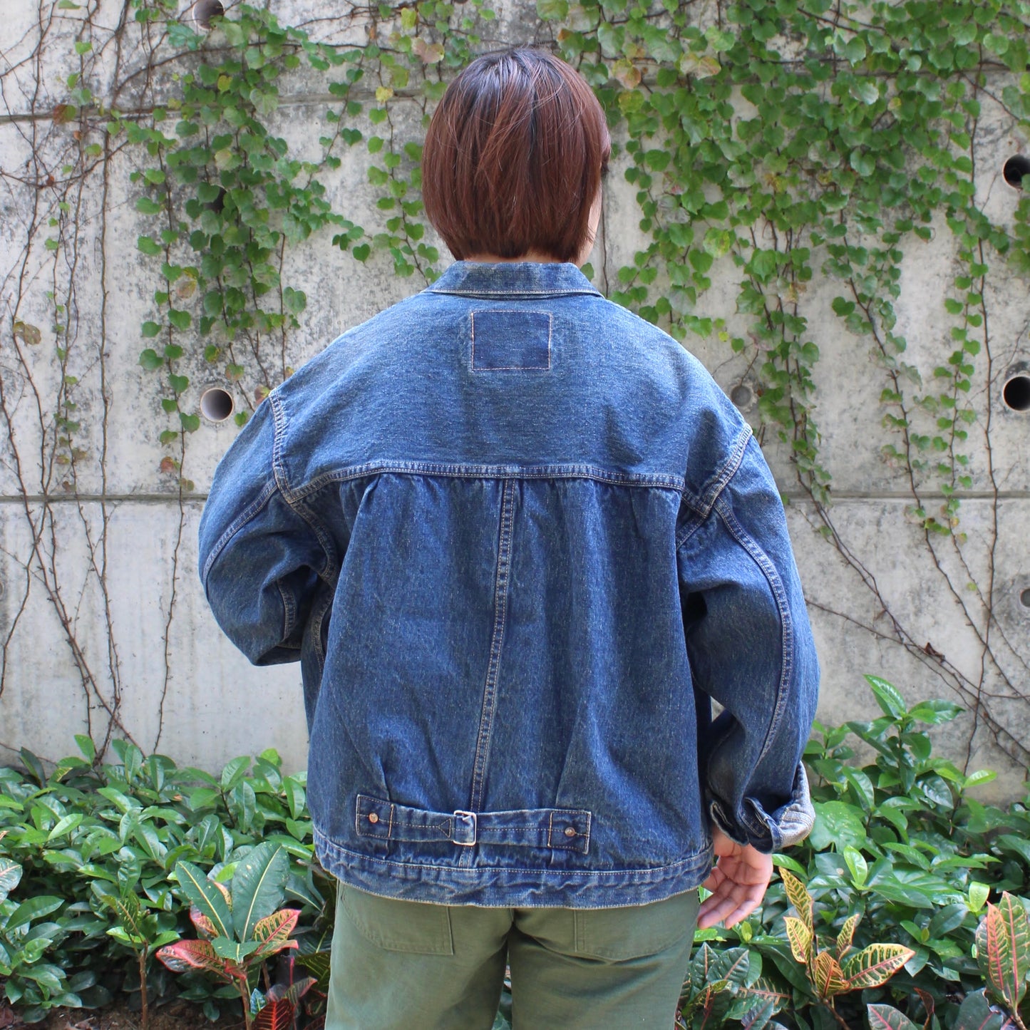 Or Slow -
40’S PLEATED FRONT BLOUSE DENIM JACKET (VINTAGE WASH)