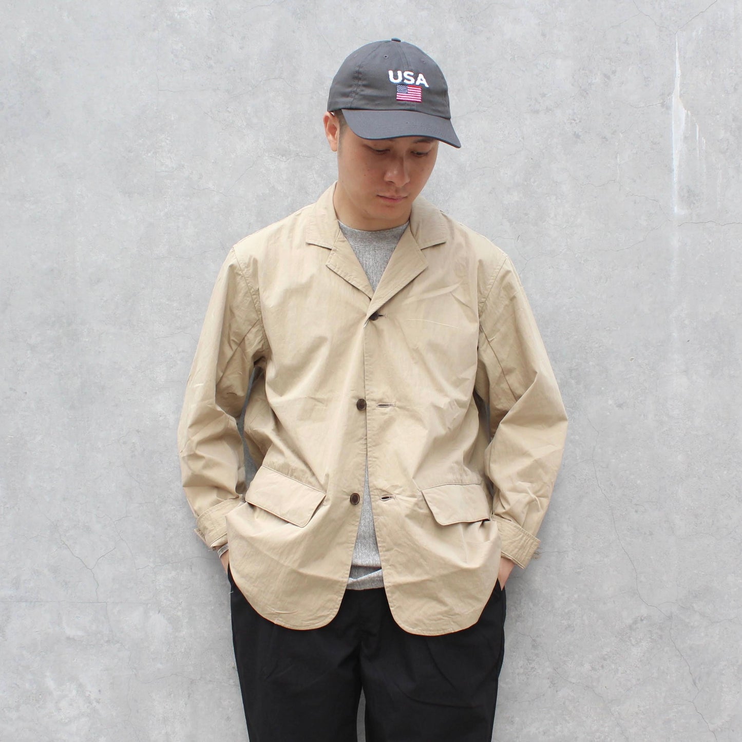 MANUAL ALPHABET - 
COTTON NYLON WEATHER 3B JACKET