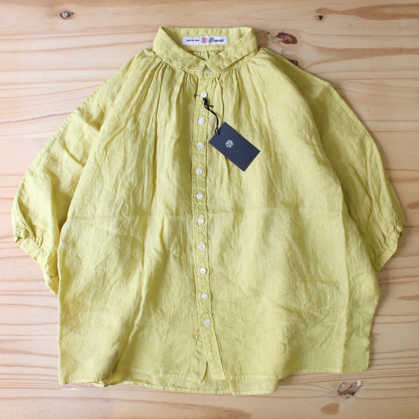 Brocante -
Linen Grand Shirt(Lemon)