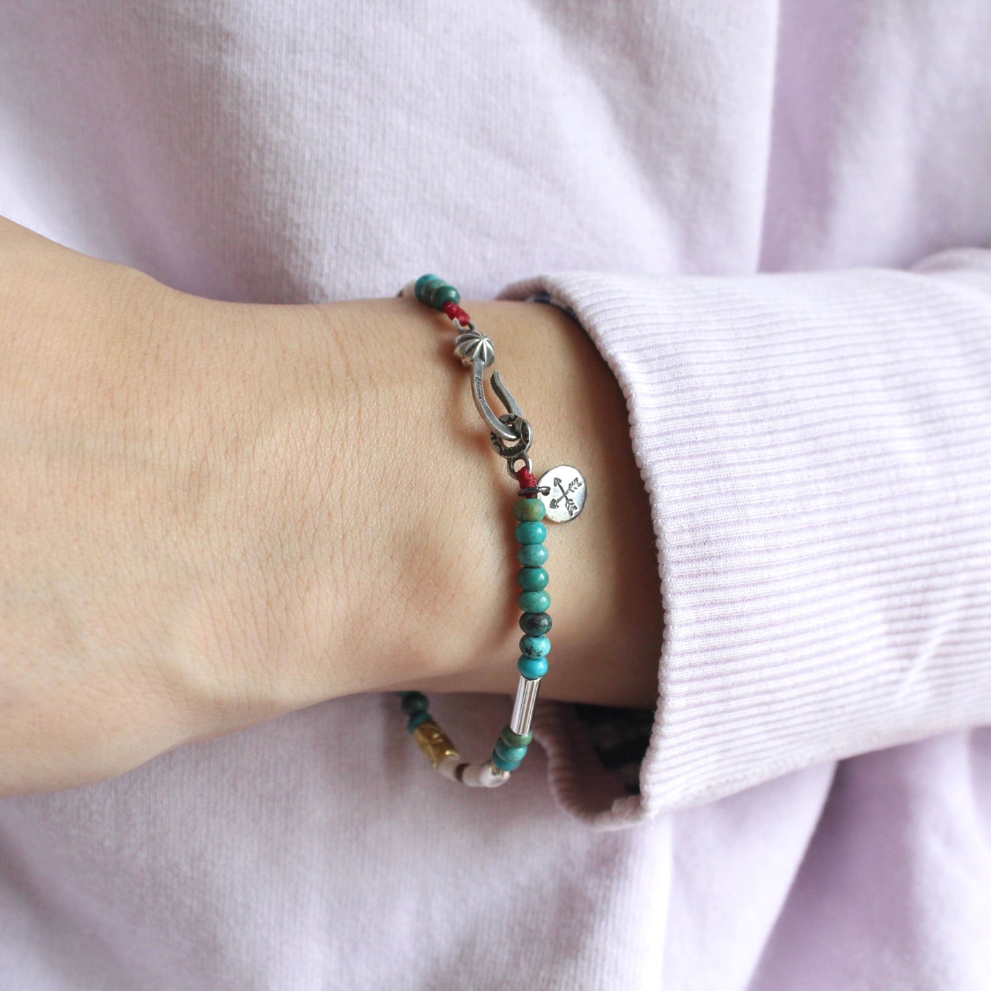 Atease -
SILVER & TURQUOISE BZ BRACELET