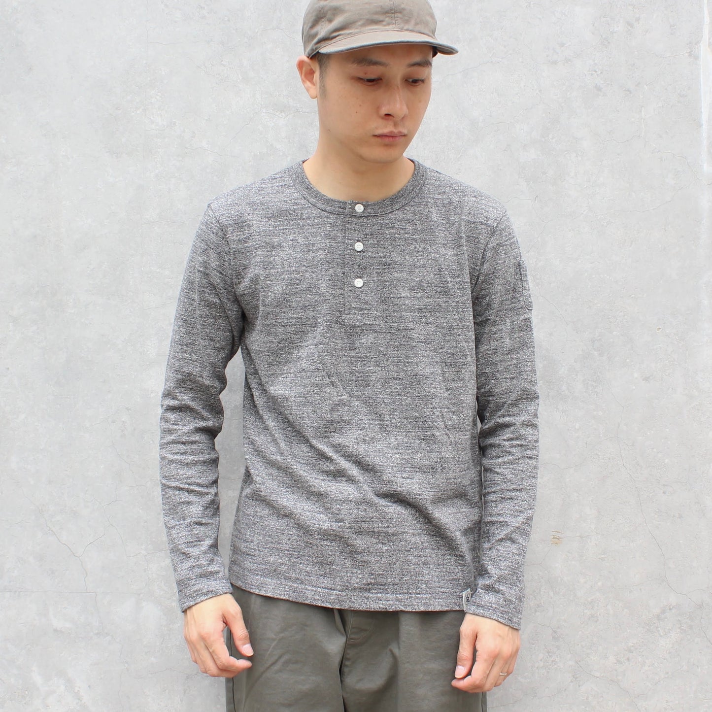 RIDING HIGH - Regular LOOPWHEEL L/S HENLEY TEE