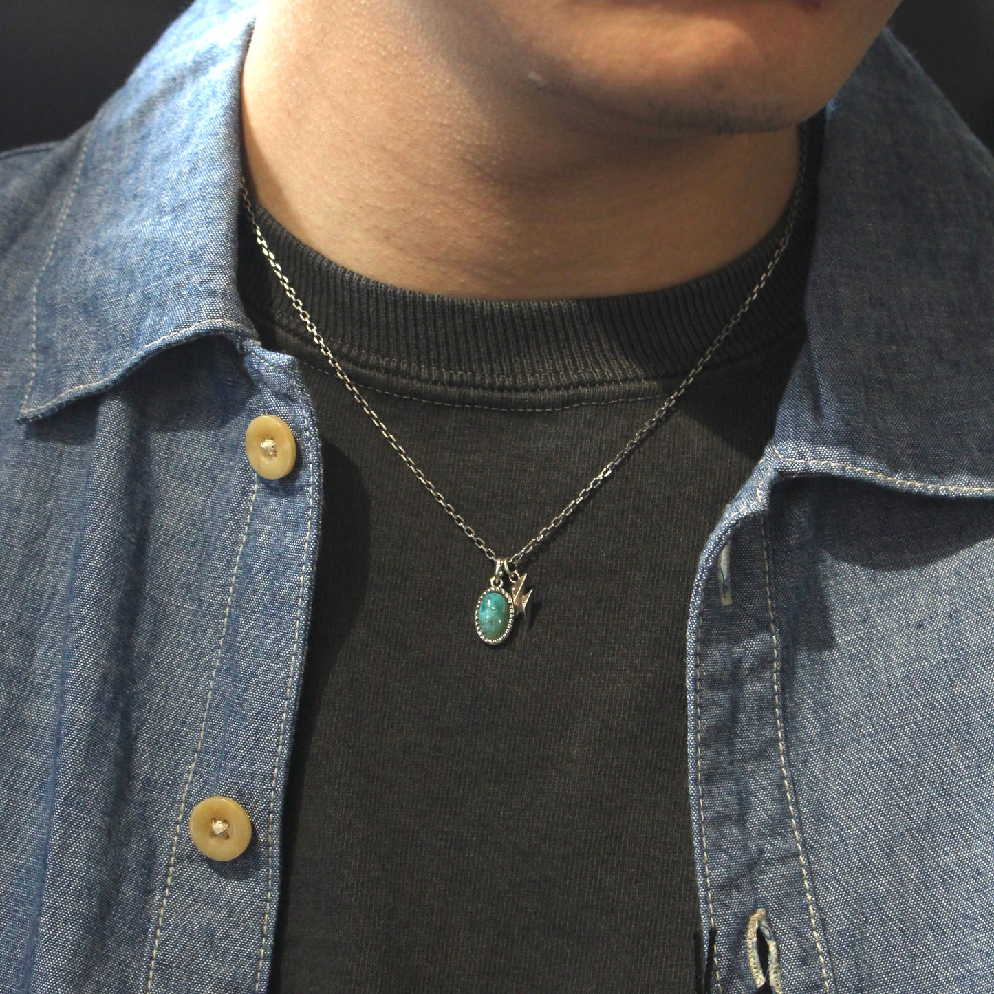 Atease -
TURQUOISE THUNDER NECKLACE