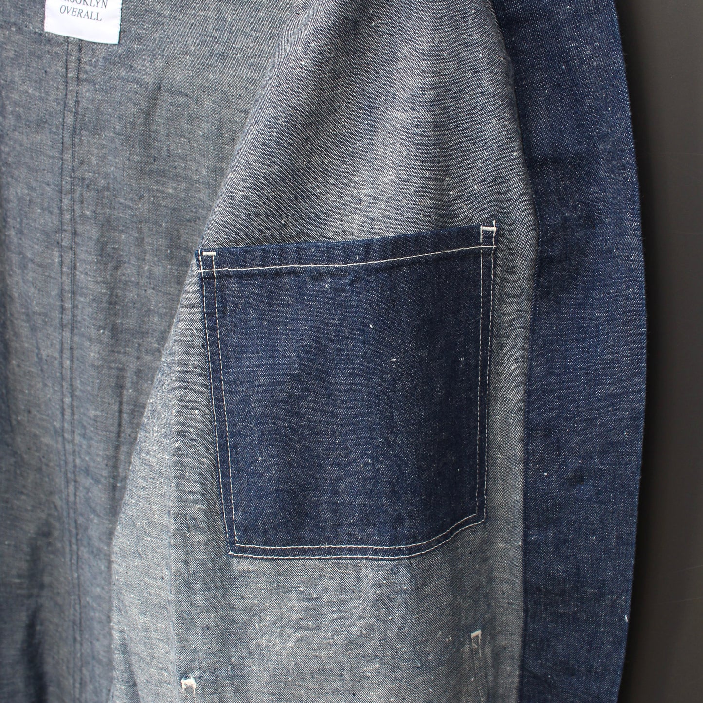 BROOKLYN OVERALL - 
COLLARLESS 9OZ DENIM BLOUSON