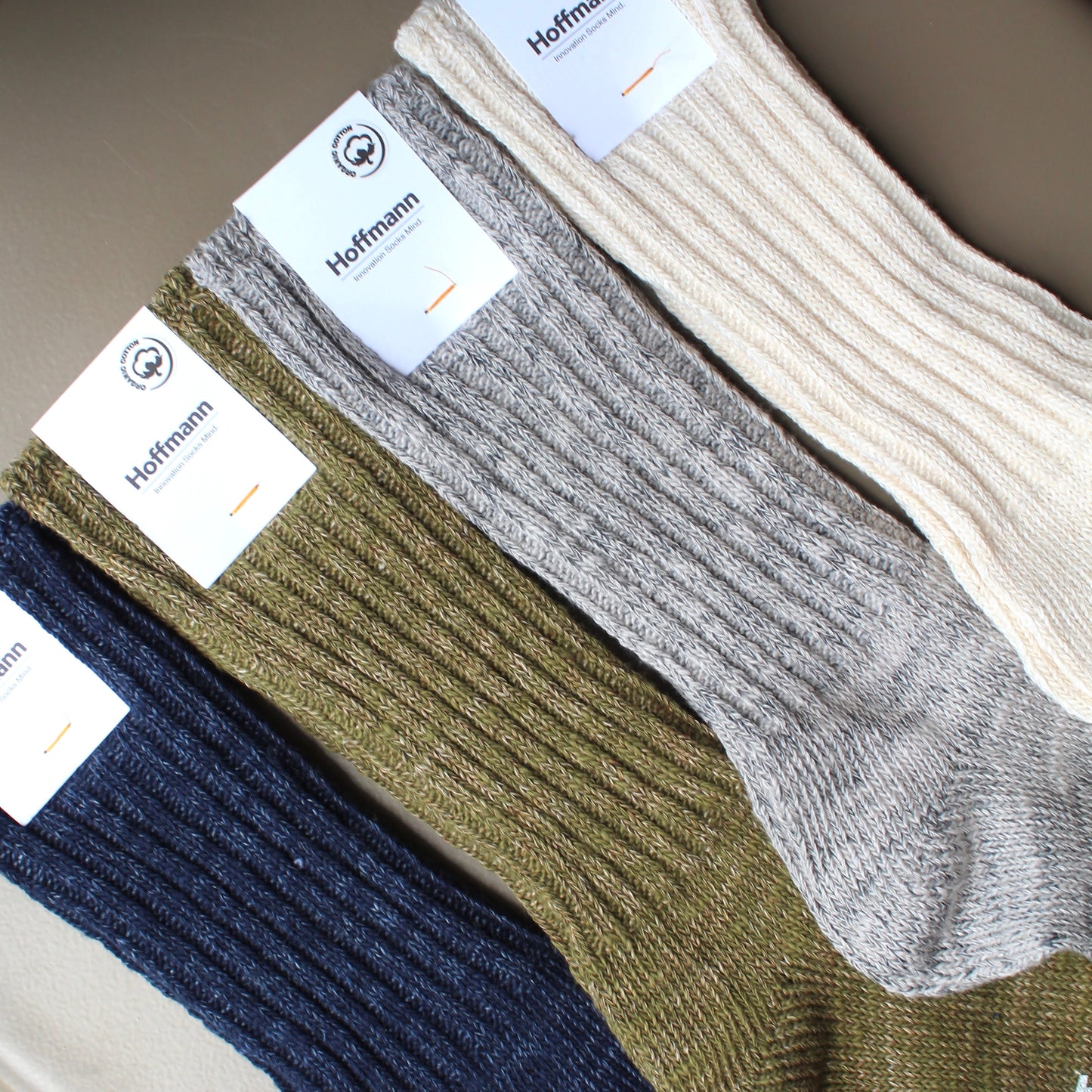 Hoffmann - LINEN ORGANIC COTTON RIB SOCKS