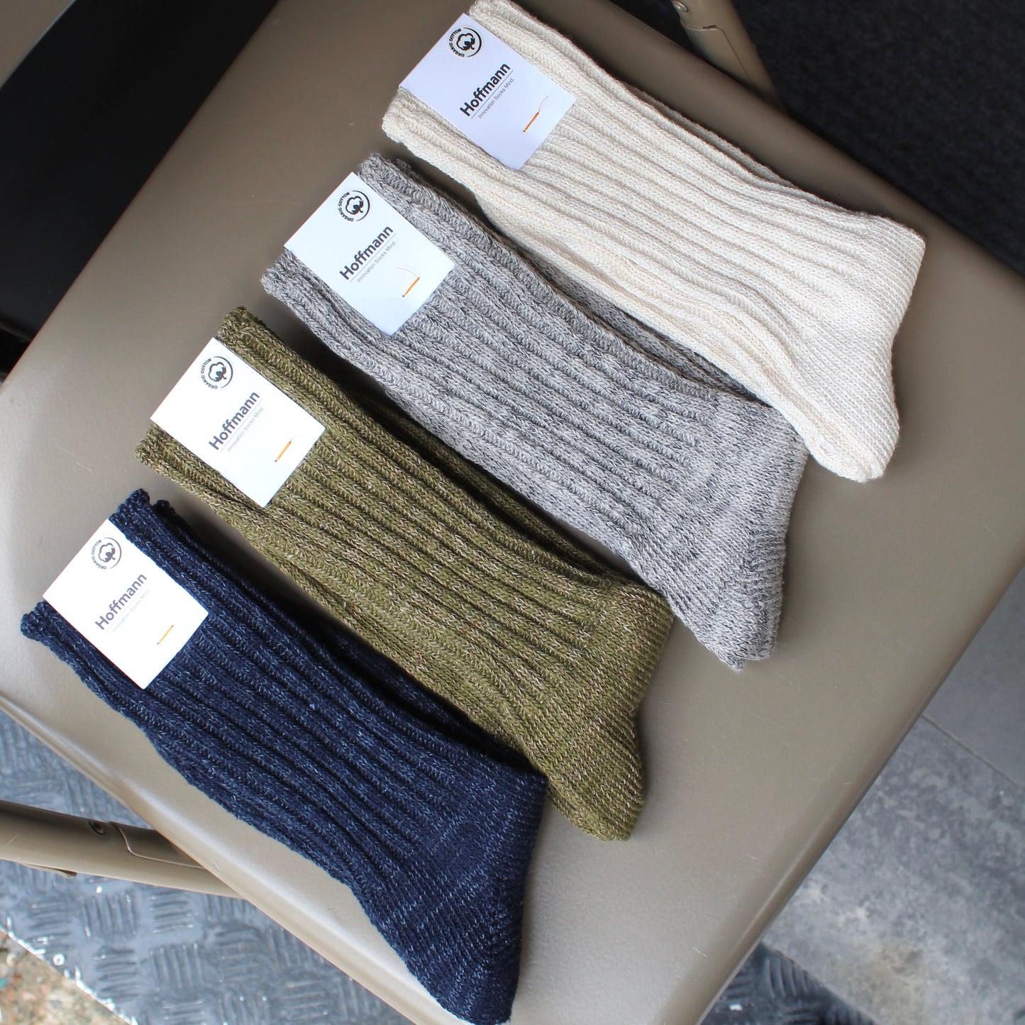 Hoffmann - LINEN ORGANIC COTTON RIB SOCKS