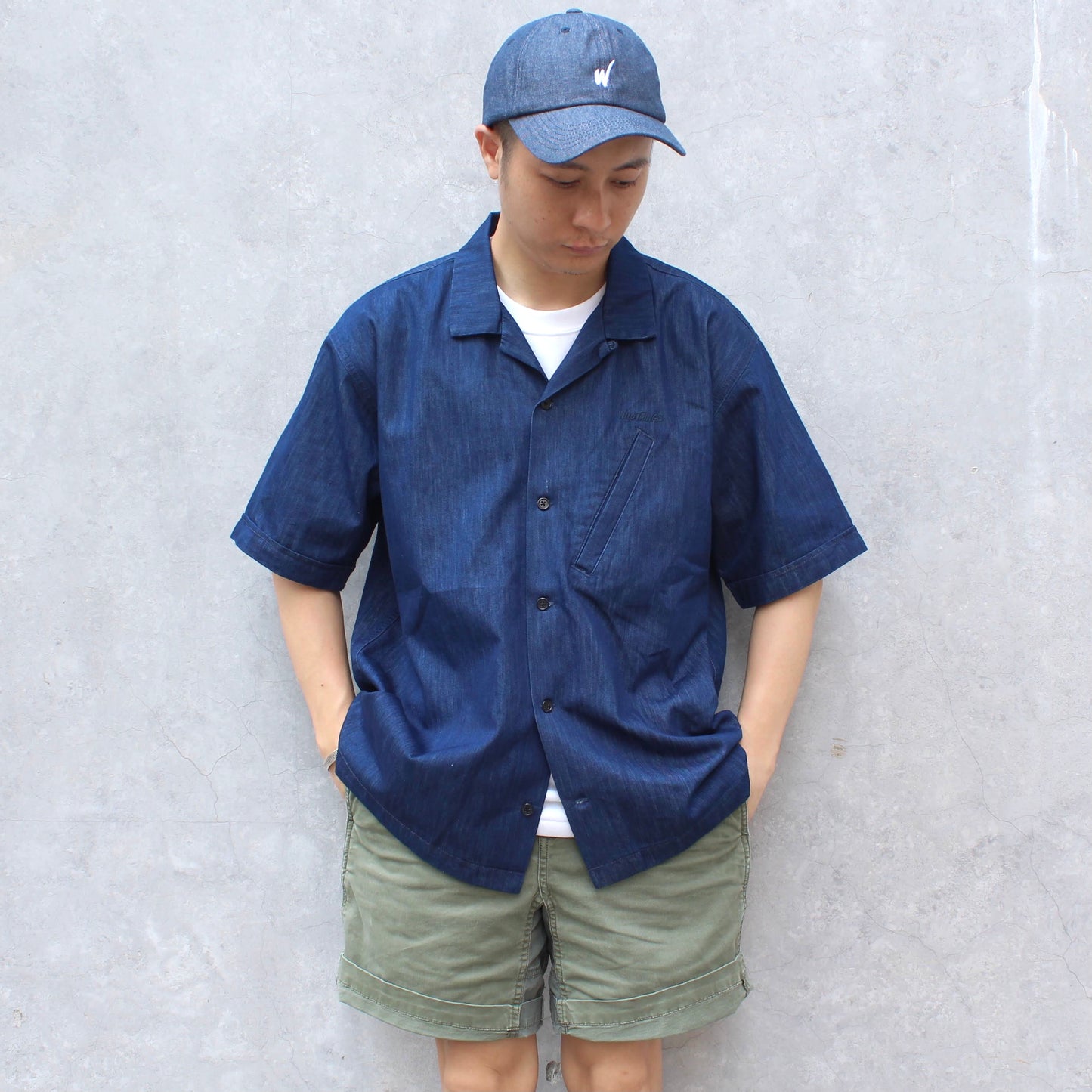 WILD THINGS JAPAN - SHELTECH DENIM OPEN COLLAR SHIRTS