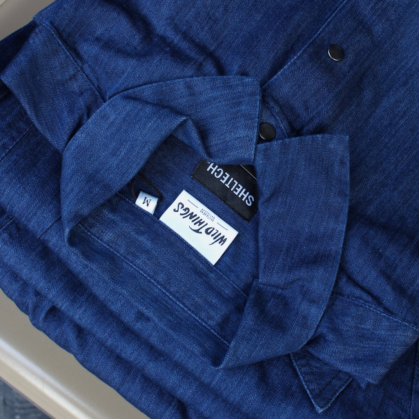 WILD THINGS JAPAN - SHELTECH DENIM OPEN COLLAR SHIRTS