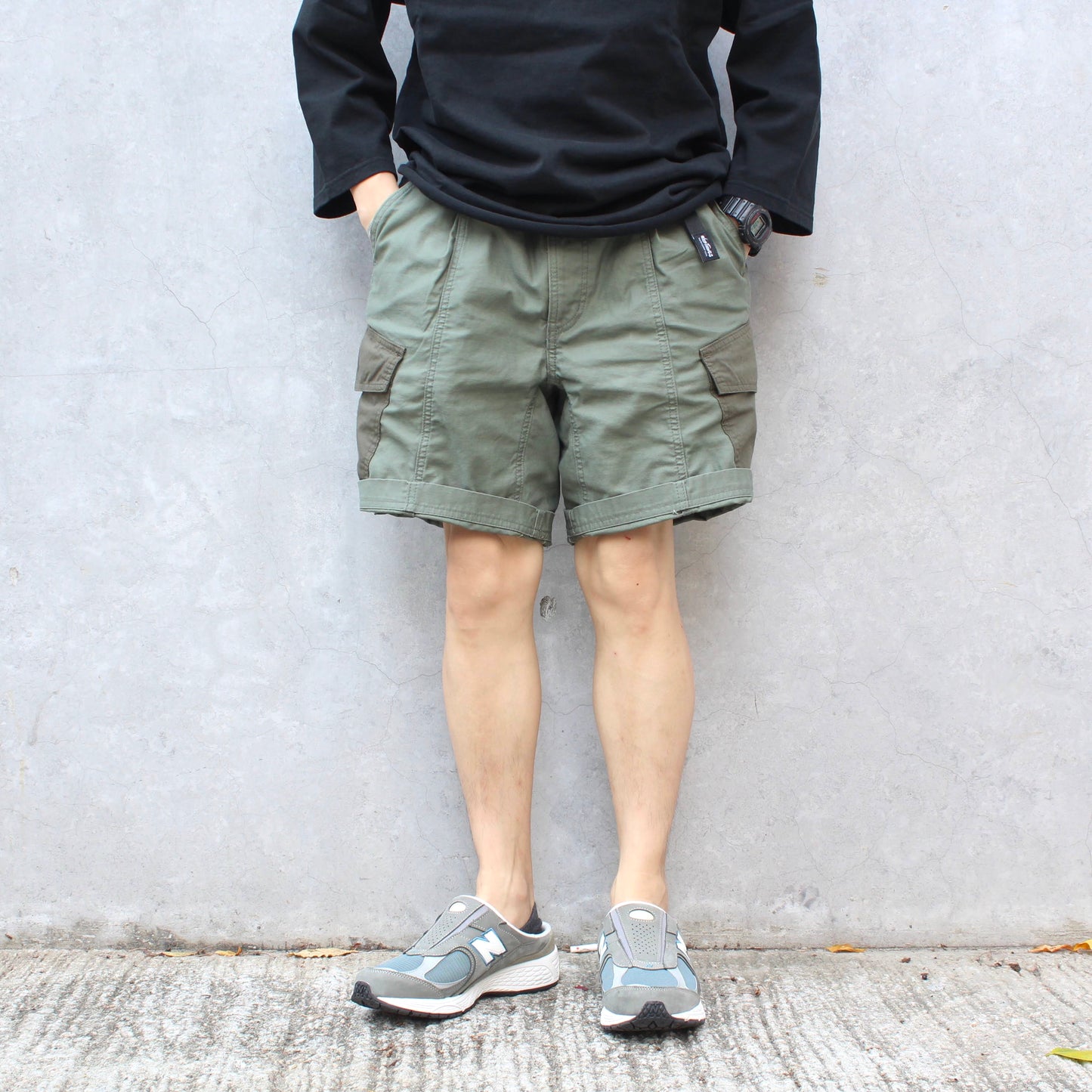 WILD THINGS JAPAN -(DEADSTOCK) BACKSATIN FIELD CARGO SHORTS