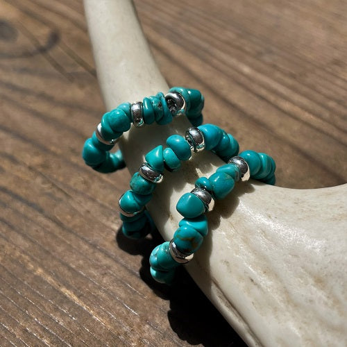 Atease - MINI TURQUOISE BEADS RING
