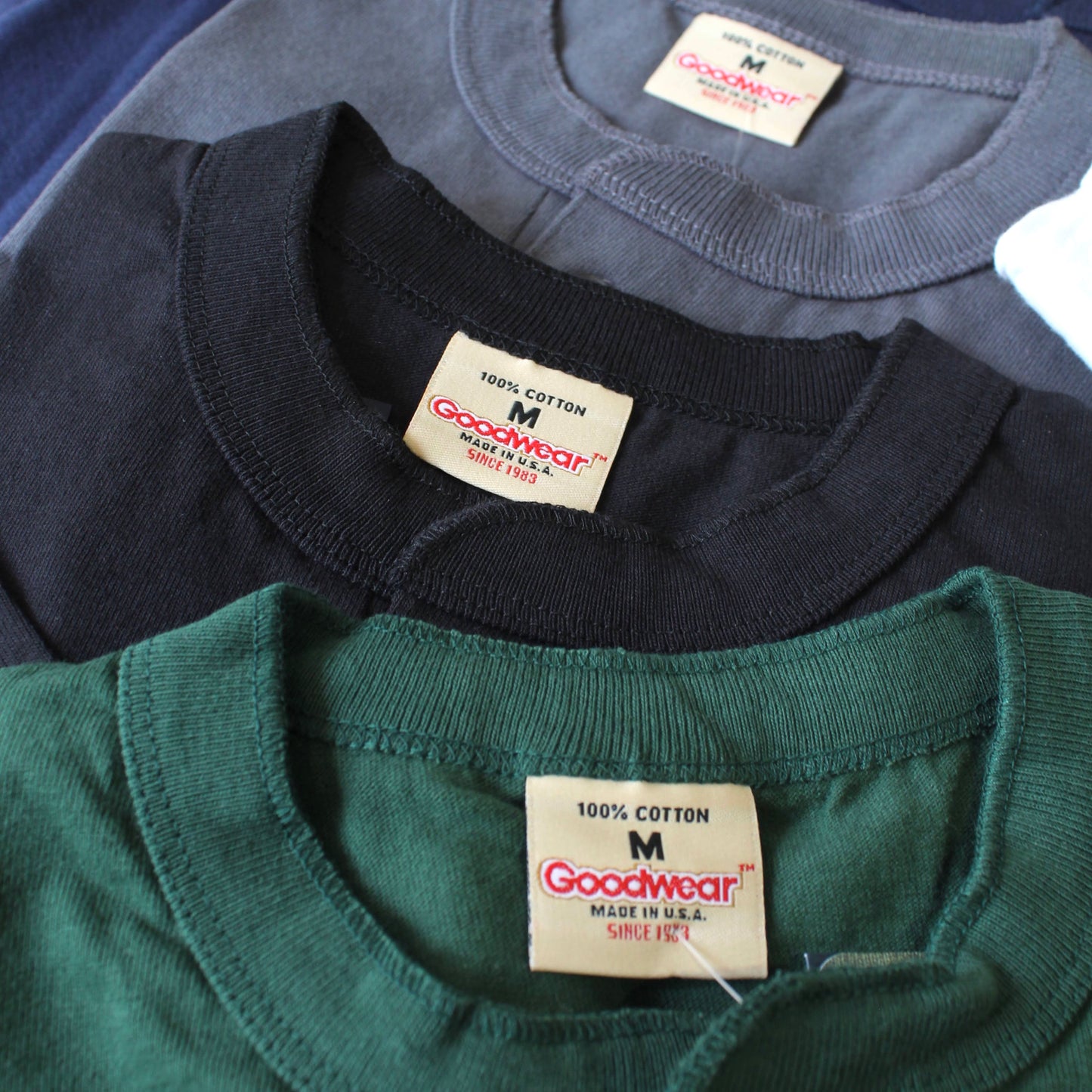 GOODWEAR USA CLASSIC 7.2OZ HENLEY NECK TEE