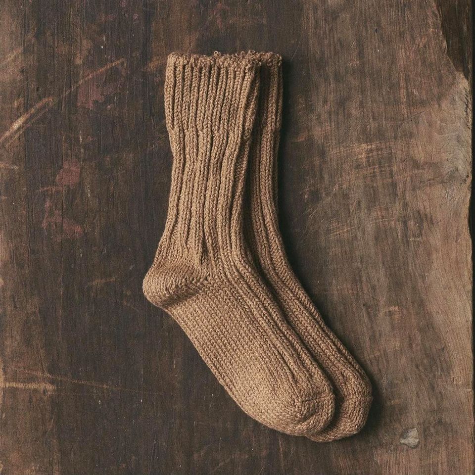yahae - ORGANIC COTTON ROW GAUGE SOCKS
