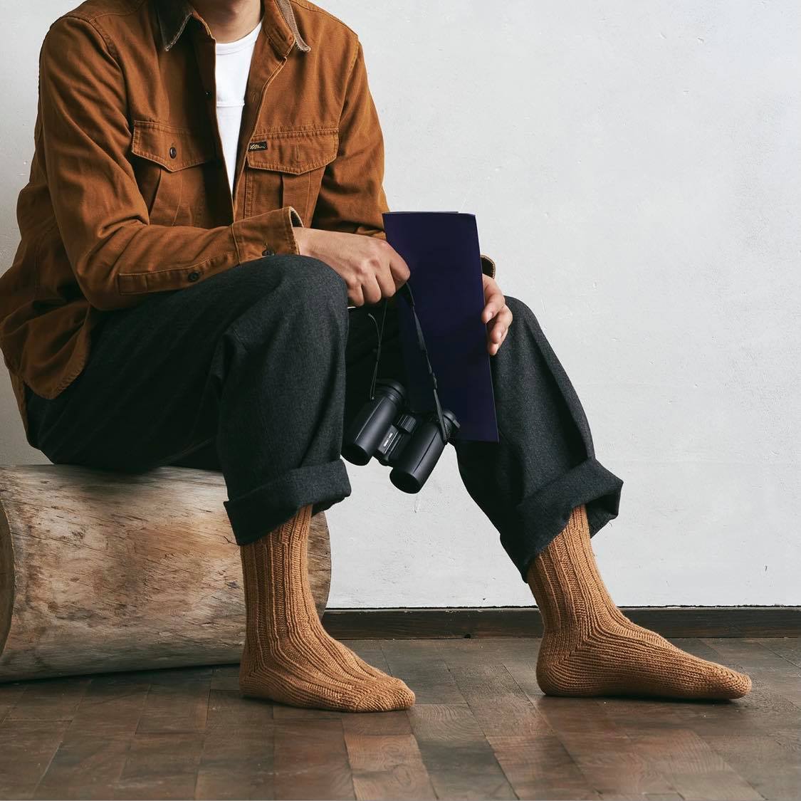 yahae - ORGANIC COTTON ROW GAUGE SOCKS