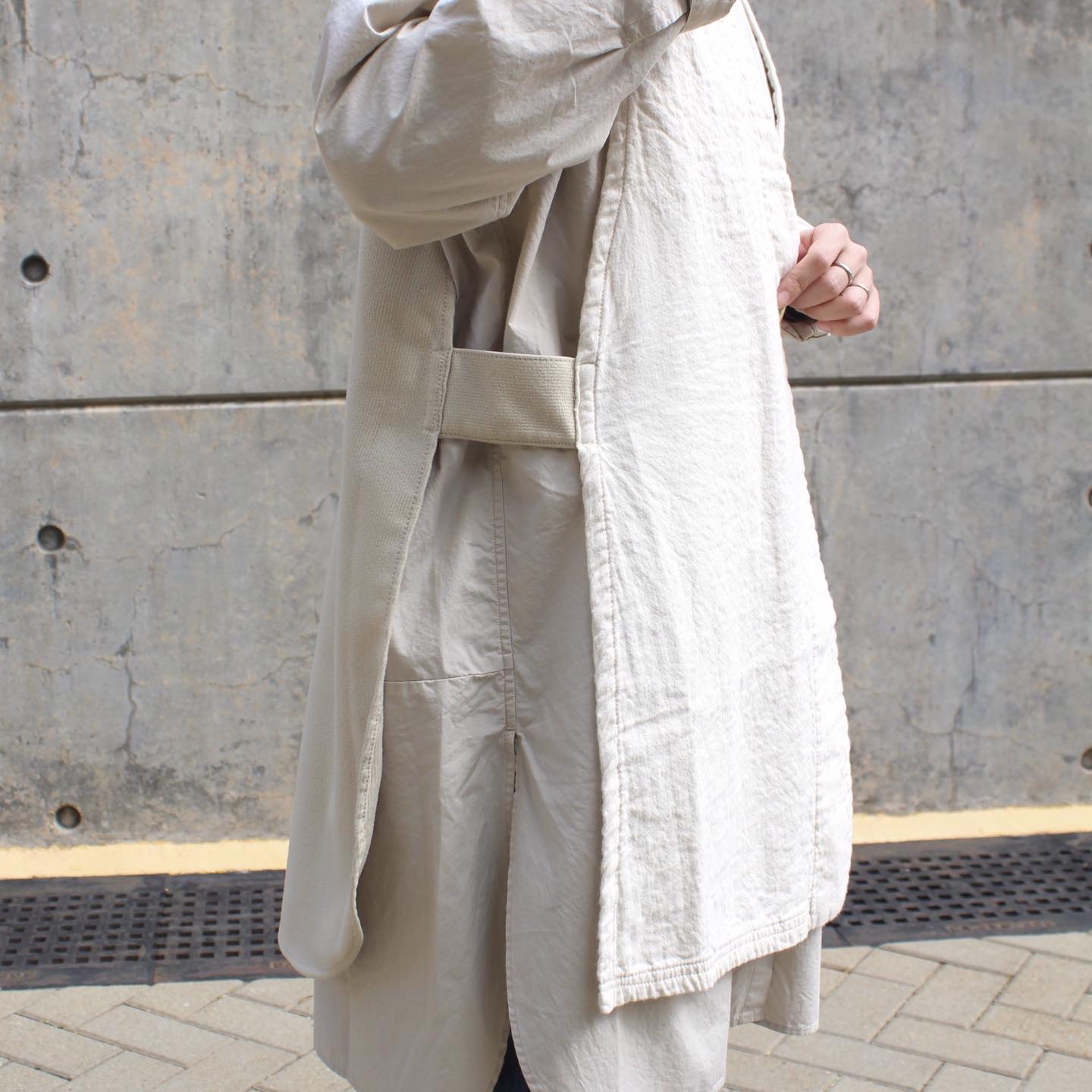 Brocante - Cotton Linen Button Gilet(Charcoal Grey)