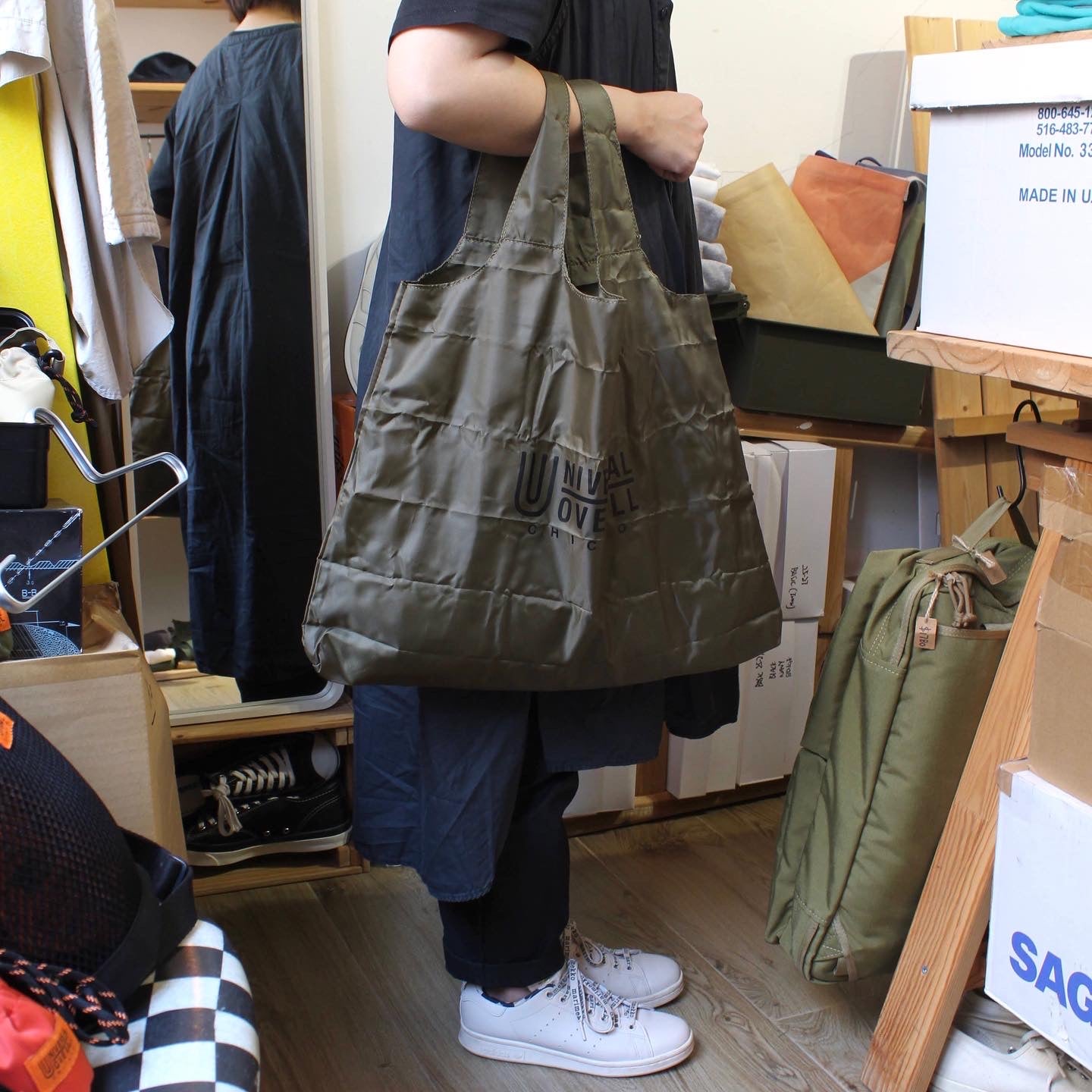 UNIVERSAL OVERALL JAPAN - NAVEL DRAWSTRING POUCH