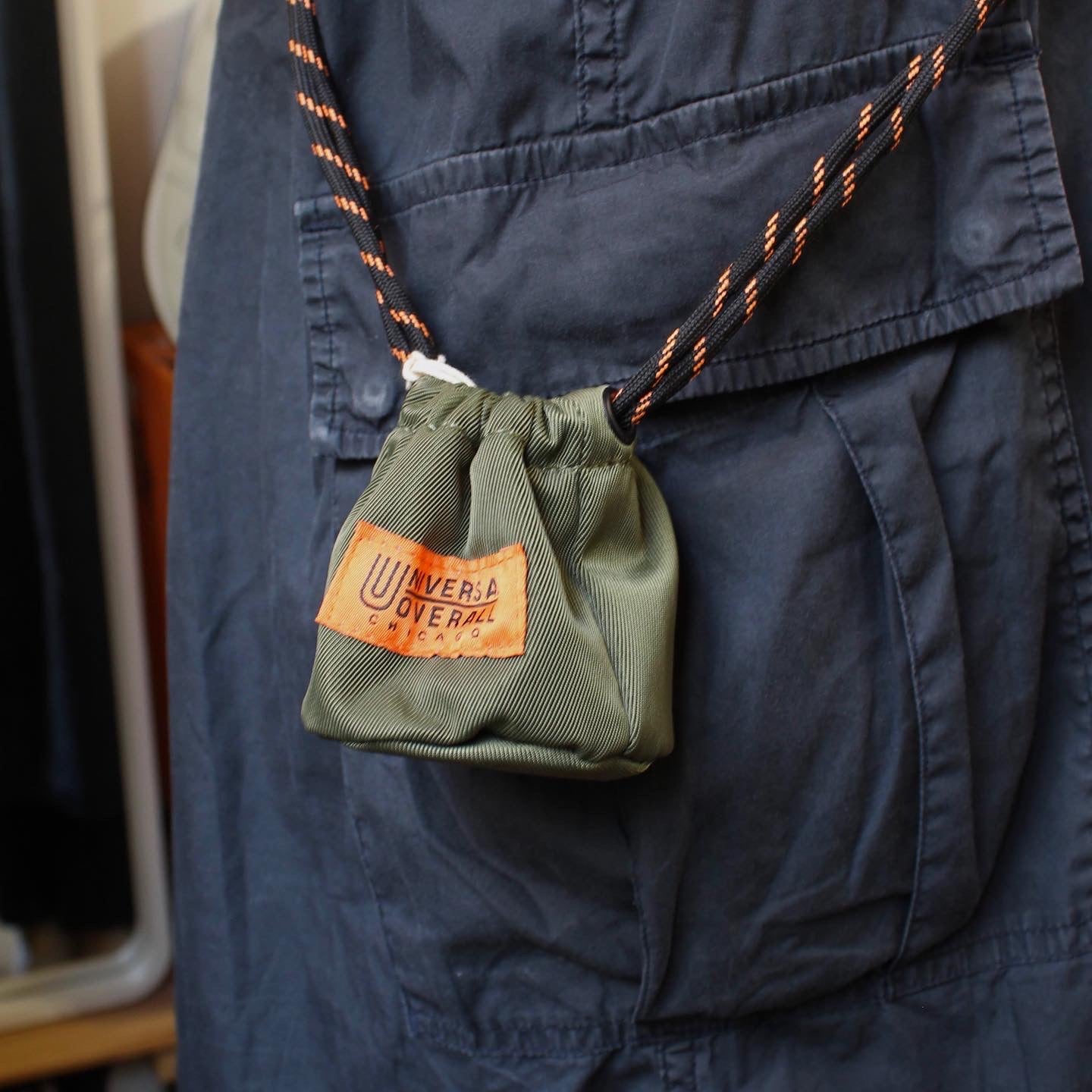 UNIVERSAL OVERALL JAPAN - NAVEL DRAWSTRING POUCH