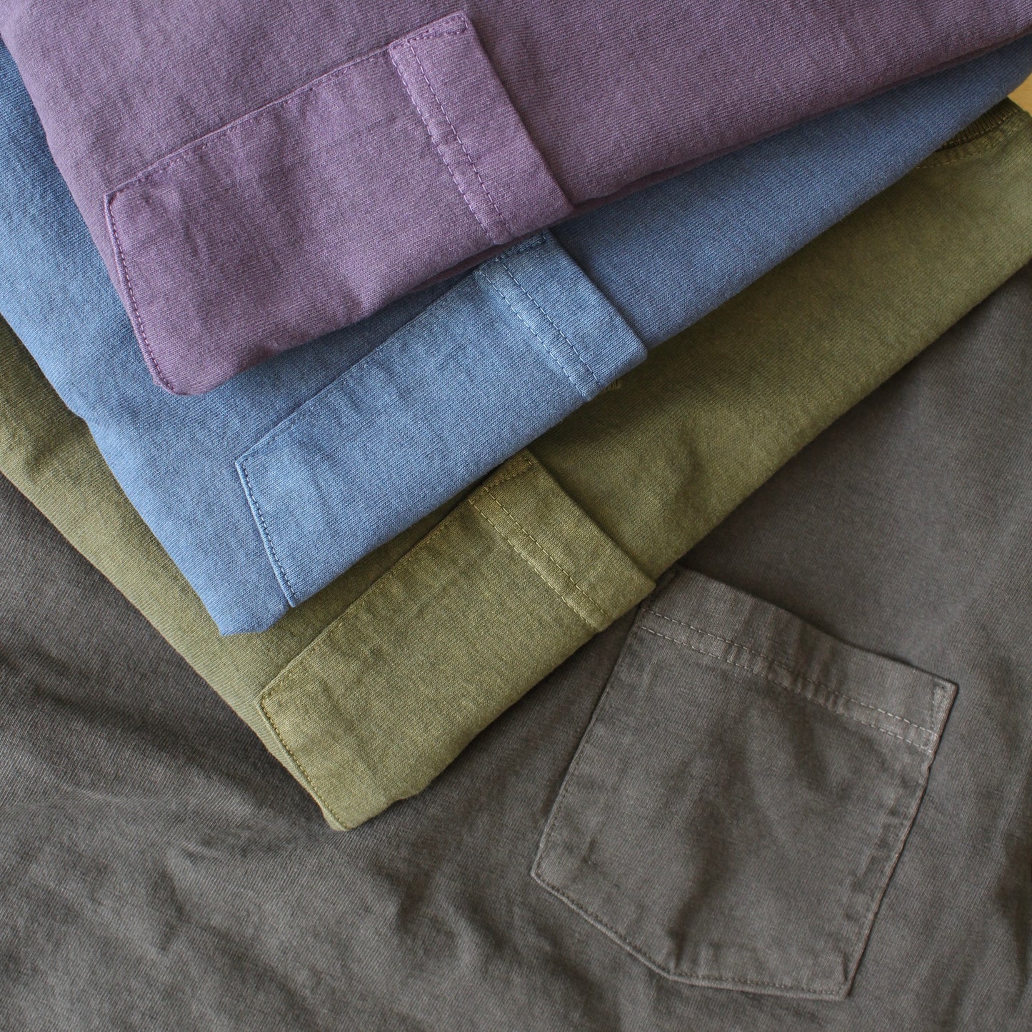 GOODWEAR (日版) - 7.2OZ L/S POCKET TEE PIGMENT DYE
