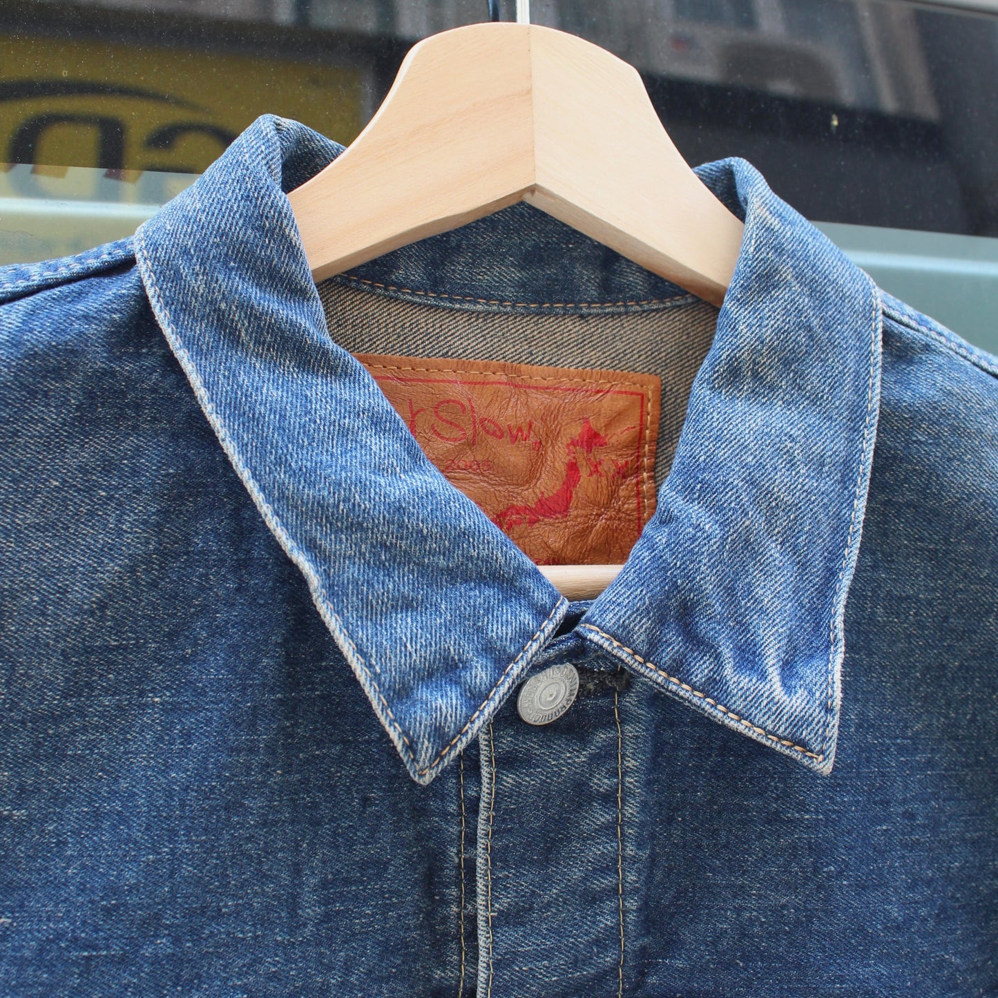 Or Slow -
 40'S PLEATED FRONT BLOUSE DENIM JACKET (VINTAGE WASH)