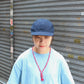 HIGHER - 
COTTON LINEN VINTAGE BACKSATIN CINCH BUCKLE CAP