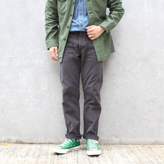 Or Slow -  SLIM FIT FATIGUE PANTS (STONE WASH BLACK)