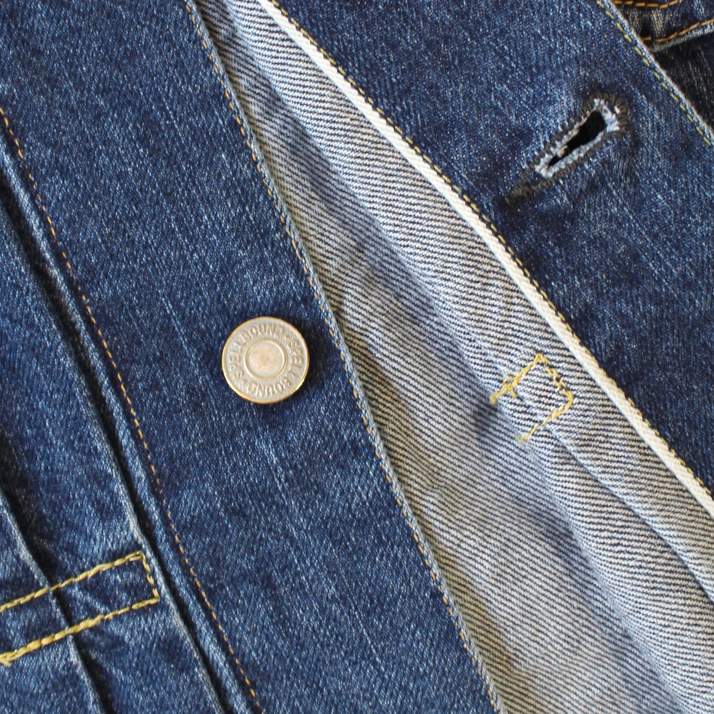 SPELLBOUND -
 TYPE 1 STYLE 12OZ SELVEDGE DENIM JACKET (USED WASH)