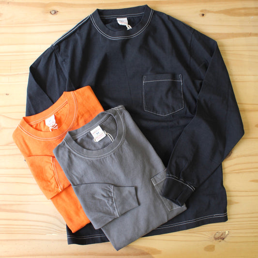 AheHee - STANDARD ITEM HEAVYWEIGHT L/S POCKET TEE