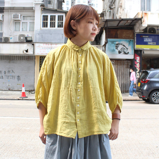 Brocante - 
Linen Grand Shirt(Lemon)