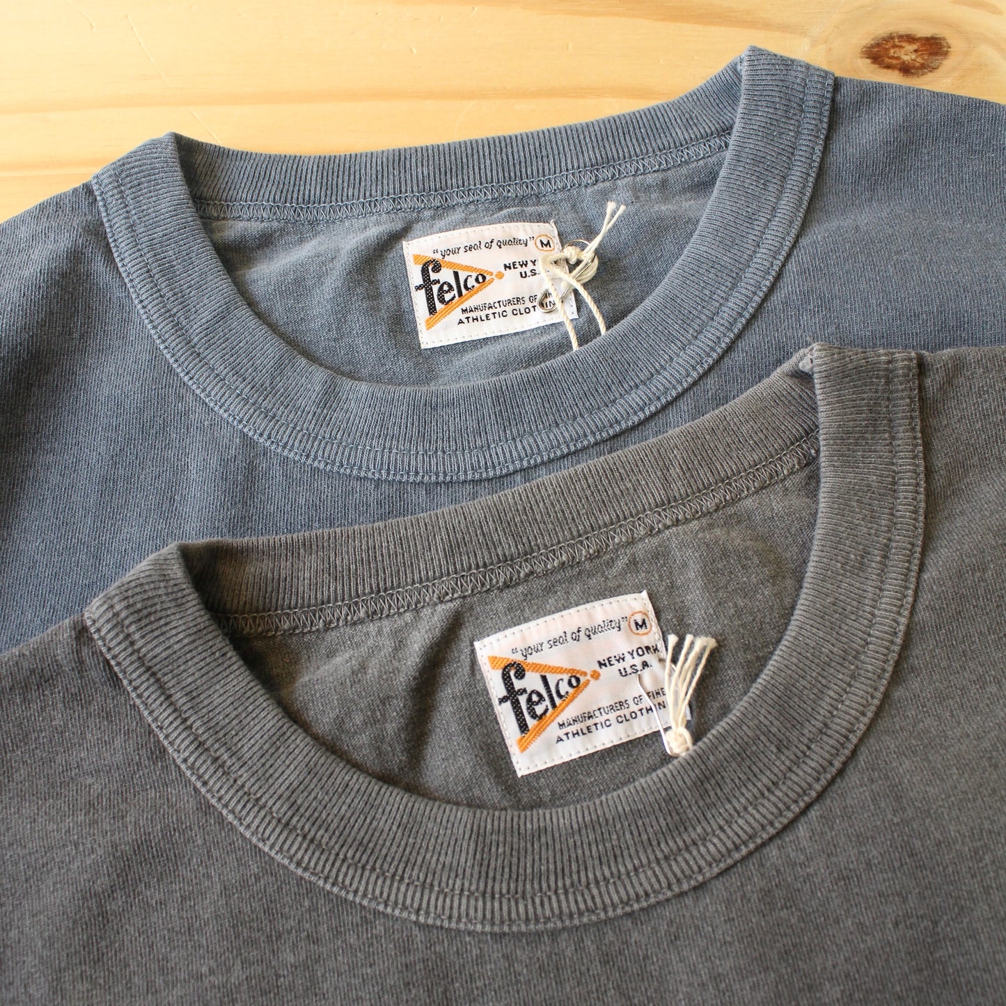 FELCO -
 7OZ L/S BINDER NECK POCKET TEE (PIGMENT DYE)