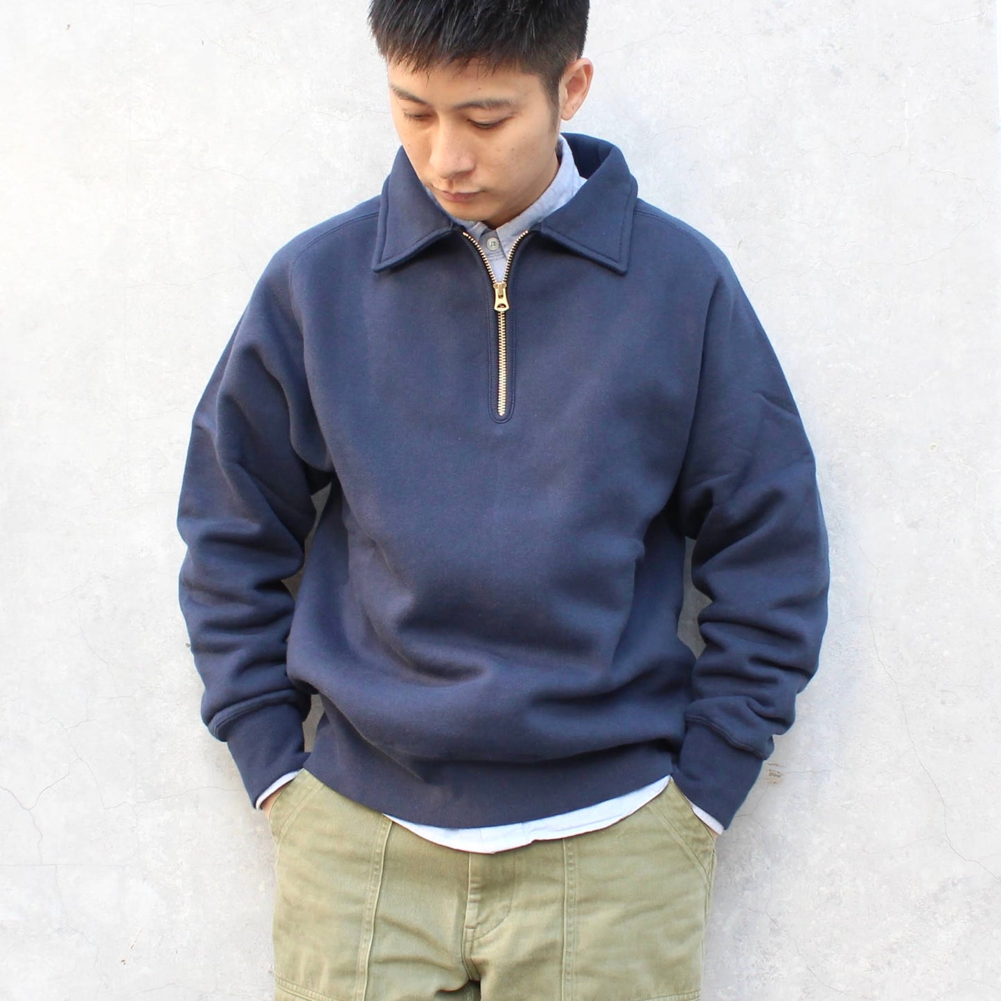 RIDING HIGH TOKYO - 
AZUMA TUBE FLEECE HALFZIP SWEAT