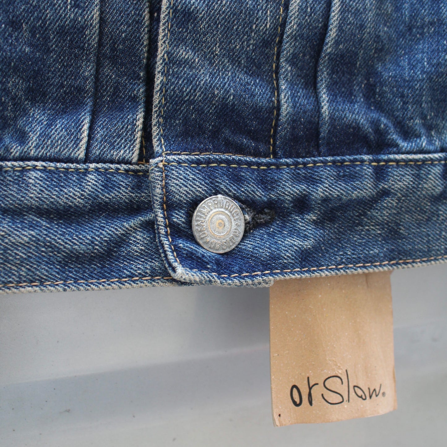Or Slow -
 40'S PLEATED FRONT BLOUSE DENIM JACKET (VINTAGE WASH)