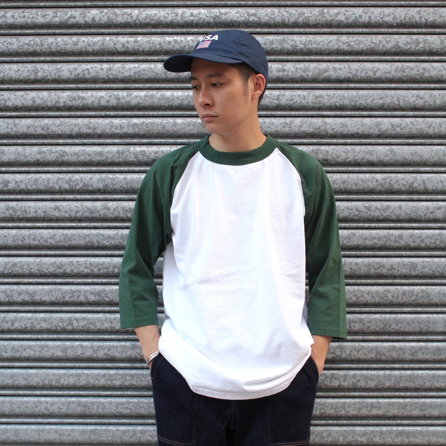 GOODWEAR (Japanese version) 7.2OZ 3/4 RAGLAN TEE