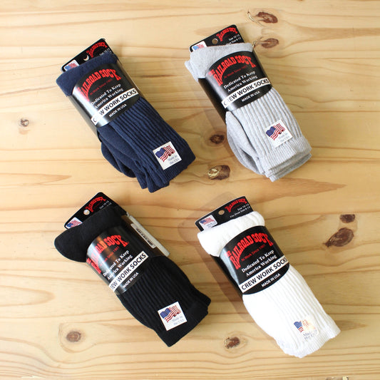 THE RAILROAD SOCKS - 3 PACK MEN'S CREW SOCKS
