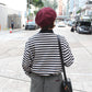 Ordinary Fits -
 MOCK NECK BORDER TEE