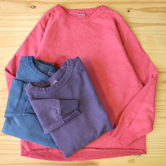 WALLA WALLA SPORT -
 13OZ CREW SWEAT SHIRT
 (PIGMENT DYE)