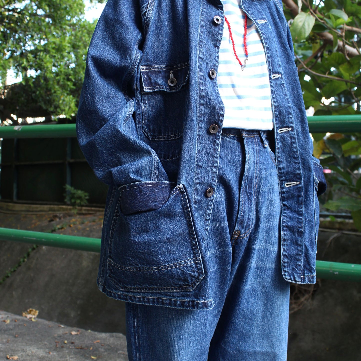 ORDINARY FITS -
 DENIM COVERALL
 (USED WASH)