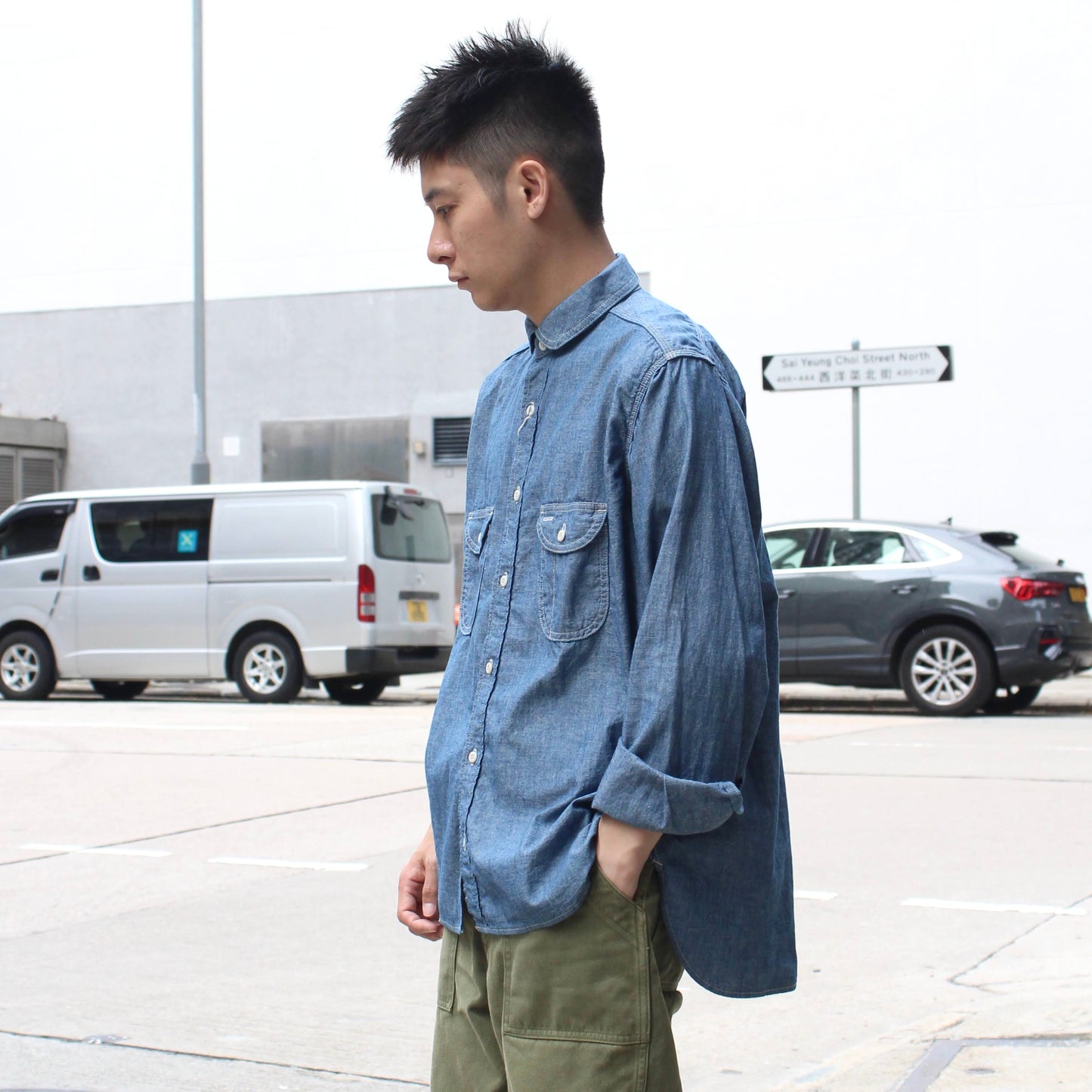 ORDINARY FITS -
 ROUND COLLAR SHIRTS