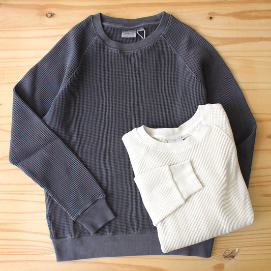 GRAMICCI -
 WAFFLE CREW SWEAT