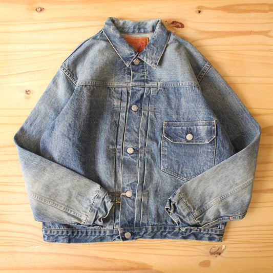 Or Slow -
 40'S PLEATED FRONT BLOUSE DENIM JACKET
 (USED WASH)