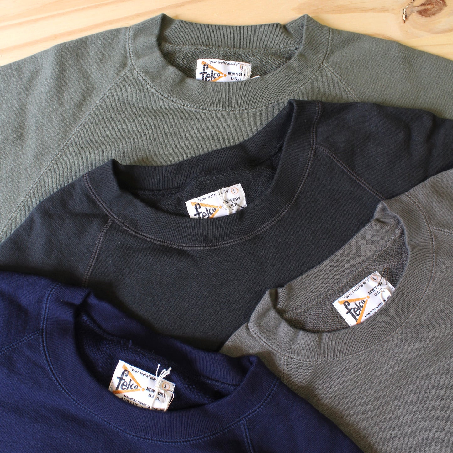 FELCO - 12oz TERRY L/S RAGLAN CREW RELAX FIT